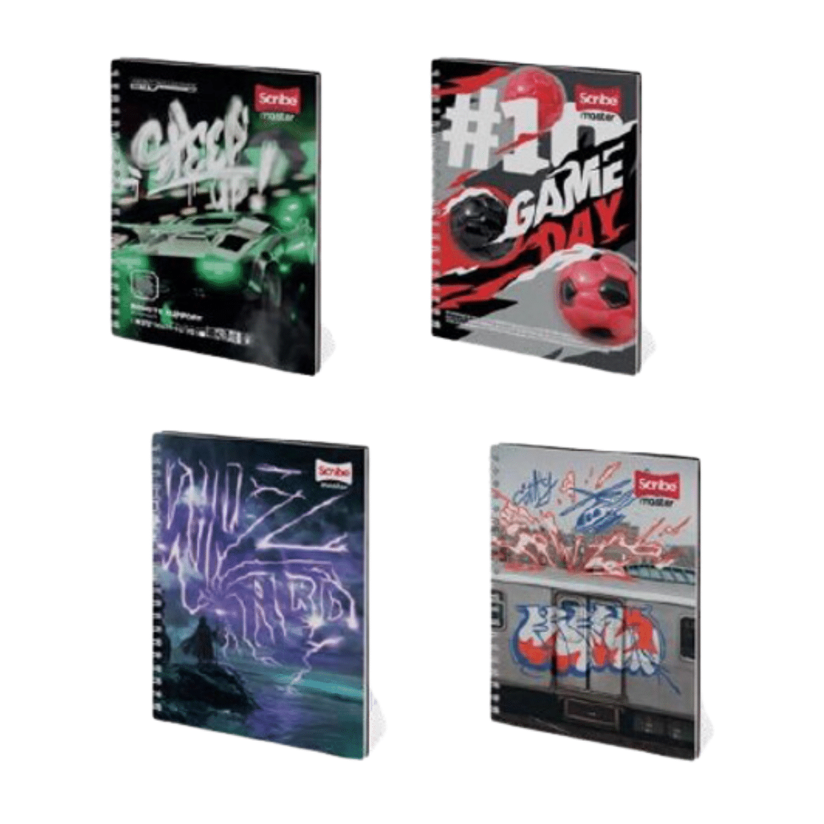 Pack 4 Cuadernos Universitario Tapa Dura Mediano Hombre Scribe 7mmx120 Hojas