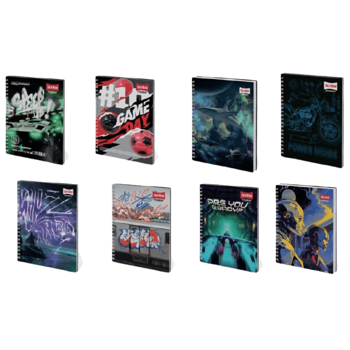 Pack 4 Cuadernos Universitario Tapa Dura Mediano Hombre Scribe 7mmx120 Hojas