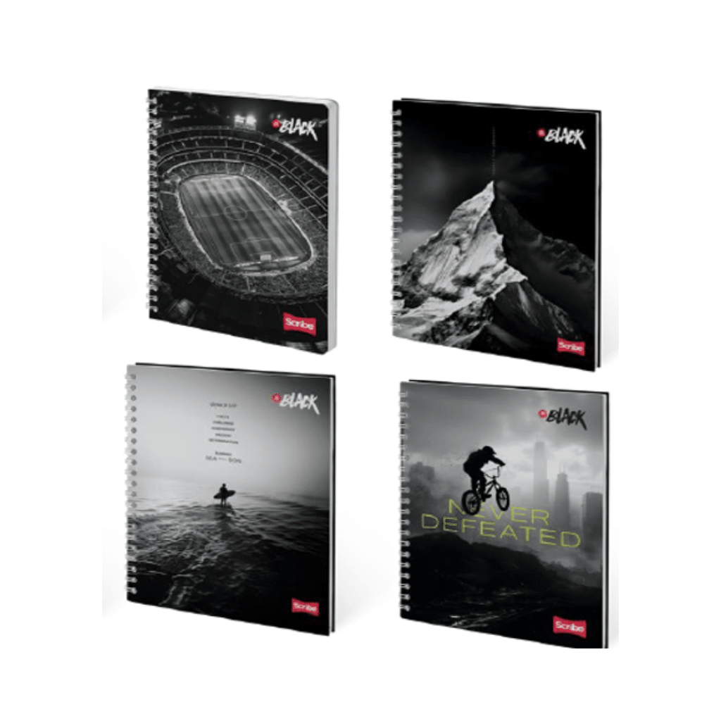 Pack 4 Cuadernos Universitario 7mmx150 Hojas Tapa Dura Grande Hombre Scribe