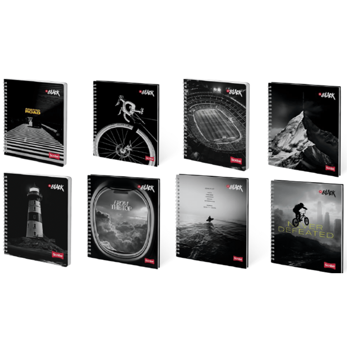 Pack 4 Cuadernos Universitario 7mmx150 Hojas Tapa Dura Grande Hombre Scribe