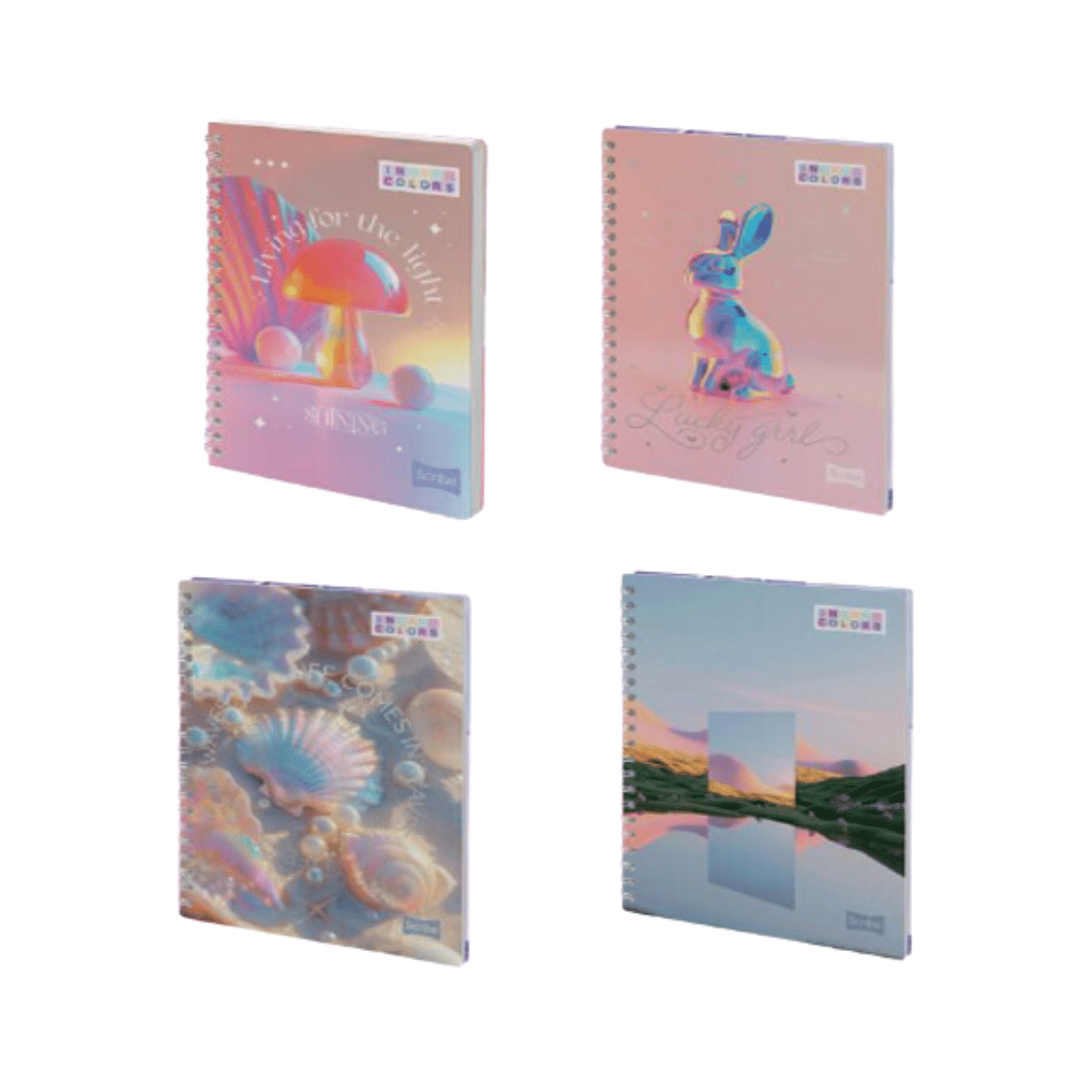 Pack 4 Cuadernos Universitario 7mmx150 Hojas Tapa Dura Grande Mujer Scribe