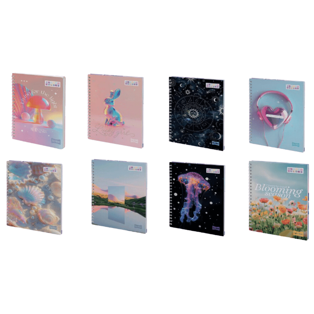 Pack 4 Cuadernos Universitario 7mmx150 Hojas Tapa Dura Grande Mujer Scribe