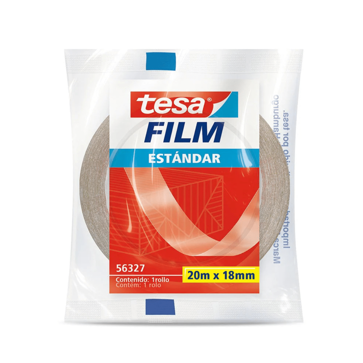 Cinta Adhesiva Transparente Tesa 18mm x 20m – Uso Escolar y Oficina