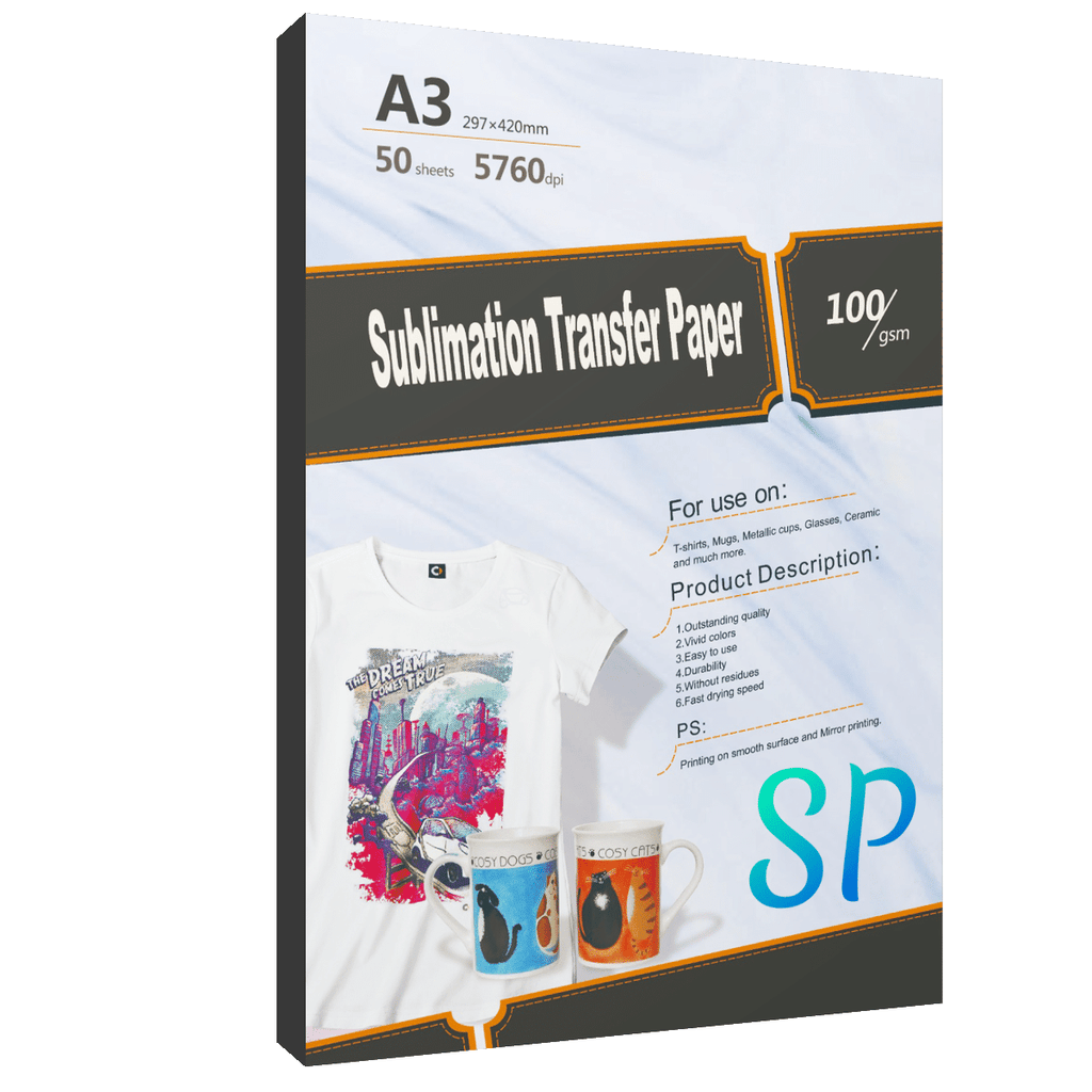 Papel de Sublimación A3 de 100 g/m² x 50 Hojas: Impresiones Grandes y de Alta Calidad