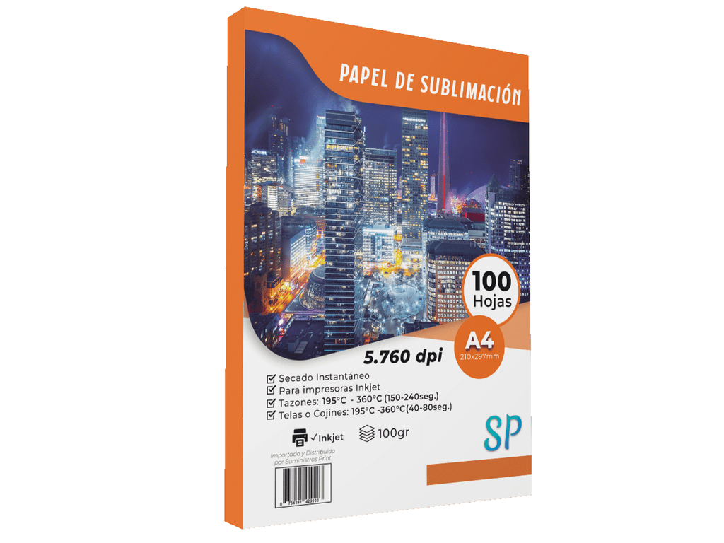 Papel Sublimación SP A4 X 100 Hojas 100gsm Rosado