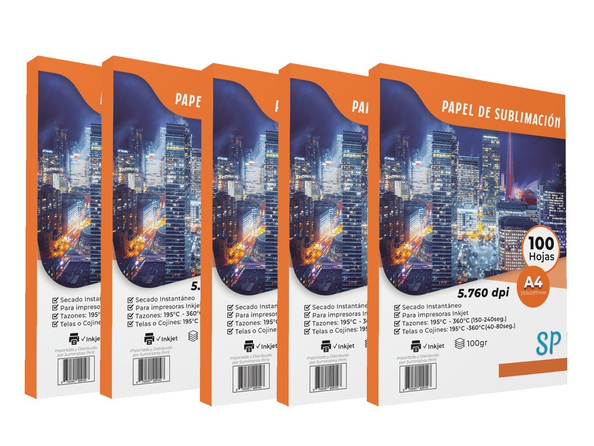 Papel De Sublimación SP A4 Pack 500 Hojas De 100gsm Rosado