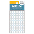 720 Etiquetas Manuales Adetec Rectangular Blanca 8x12 Mm - 108