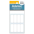 80 Etiquetas Manuales Adetec Rectangular Blanca 20x50 Mm -118