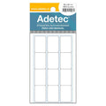 120 Etiquetas Manuales Adetec Rectangular Blanca 22x32 Mm -119