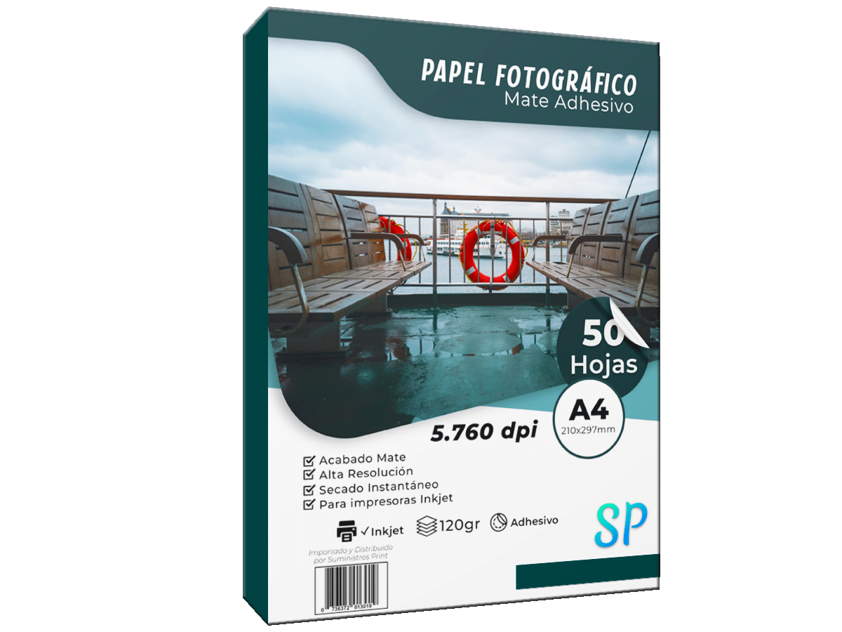 Papel Fotográfico Adhesivo Matte 120gr A4 X 50 Hojas SP