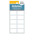 100 Etiquetas Manual Adetec Rectangular Blanca 25x40 Mm -121