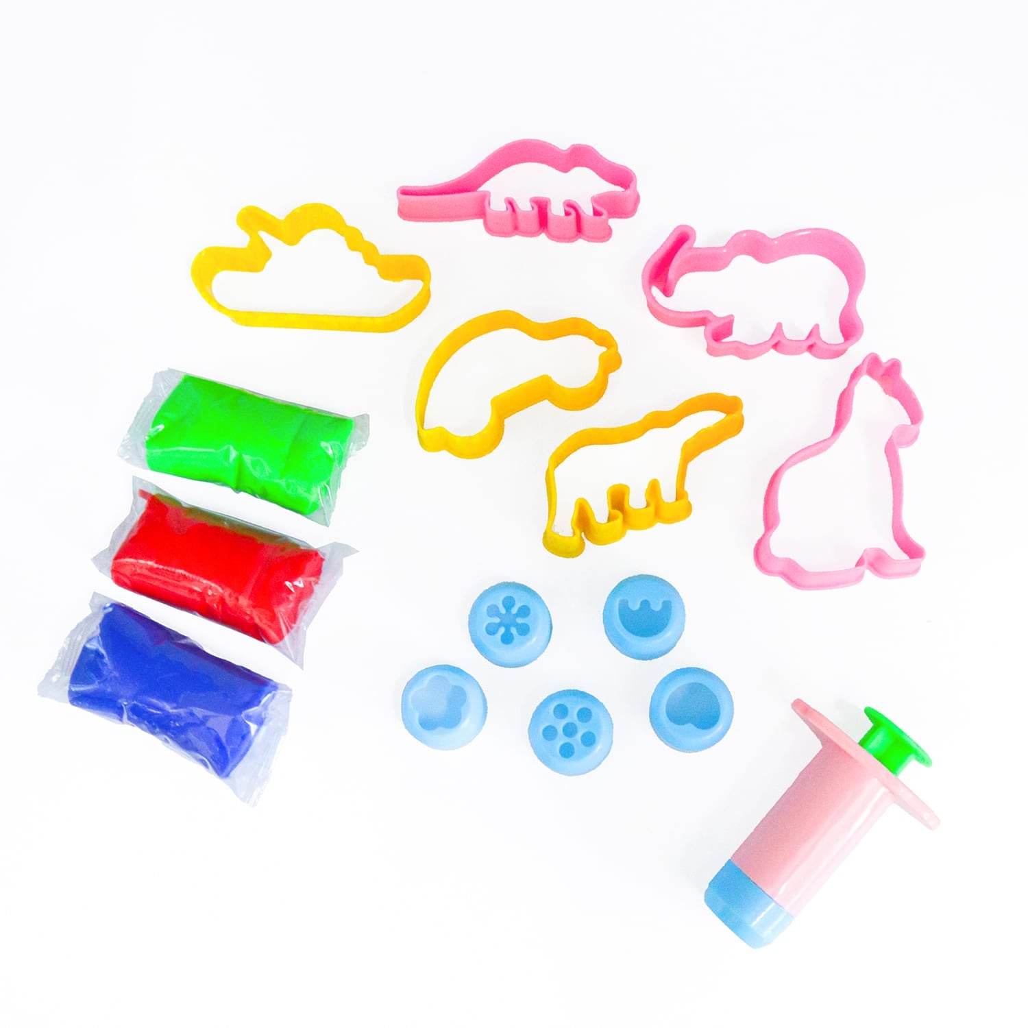 Masas Moldeables Con 12 Moldes De Animales Y Boquillas Adetec