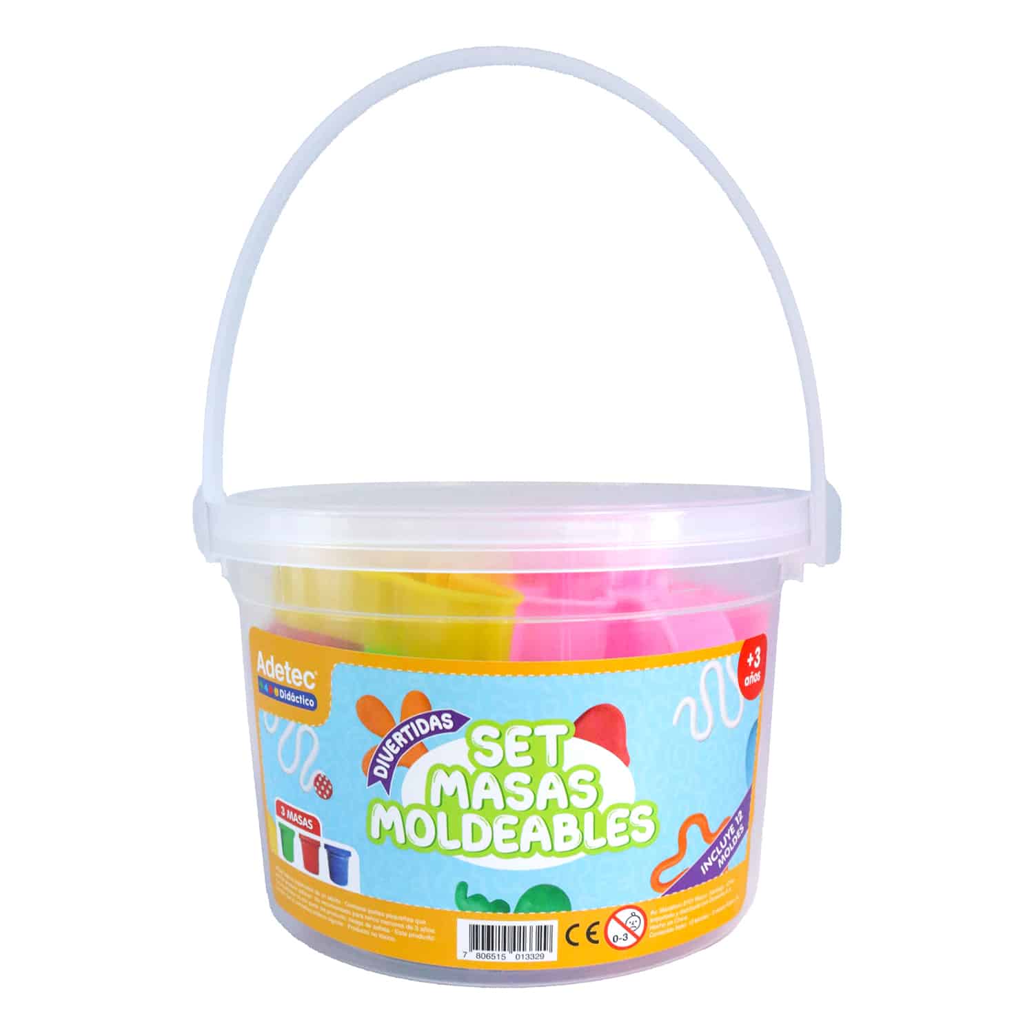 Masas Moldeables Con 12 Moldes De Animales Y Boquillas Adetec