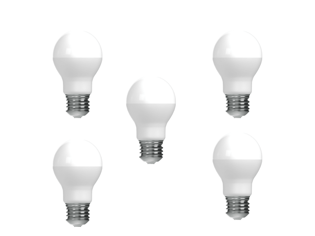 Pack 5 Ampolletas LED 9W E27 Sec Luz  Cálida 3000°k
