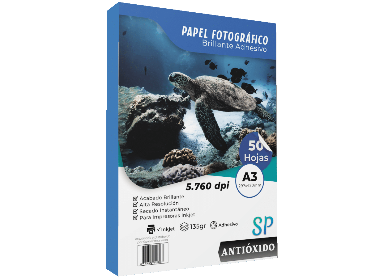 Papel Fotográfico Adhesivo Glossy 135gr A3 X 50 Hojas SP