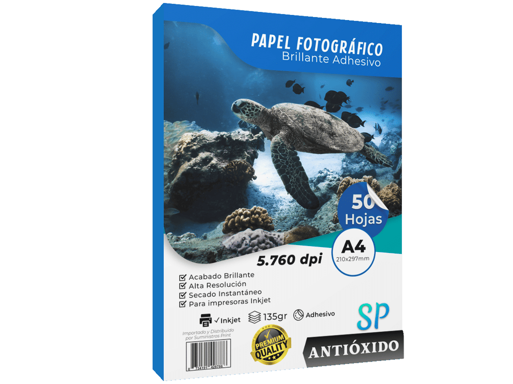 Papel Fotográfico Adhesivo Glossy 135gr A4 X 50 Hojas SP