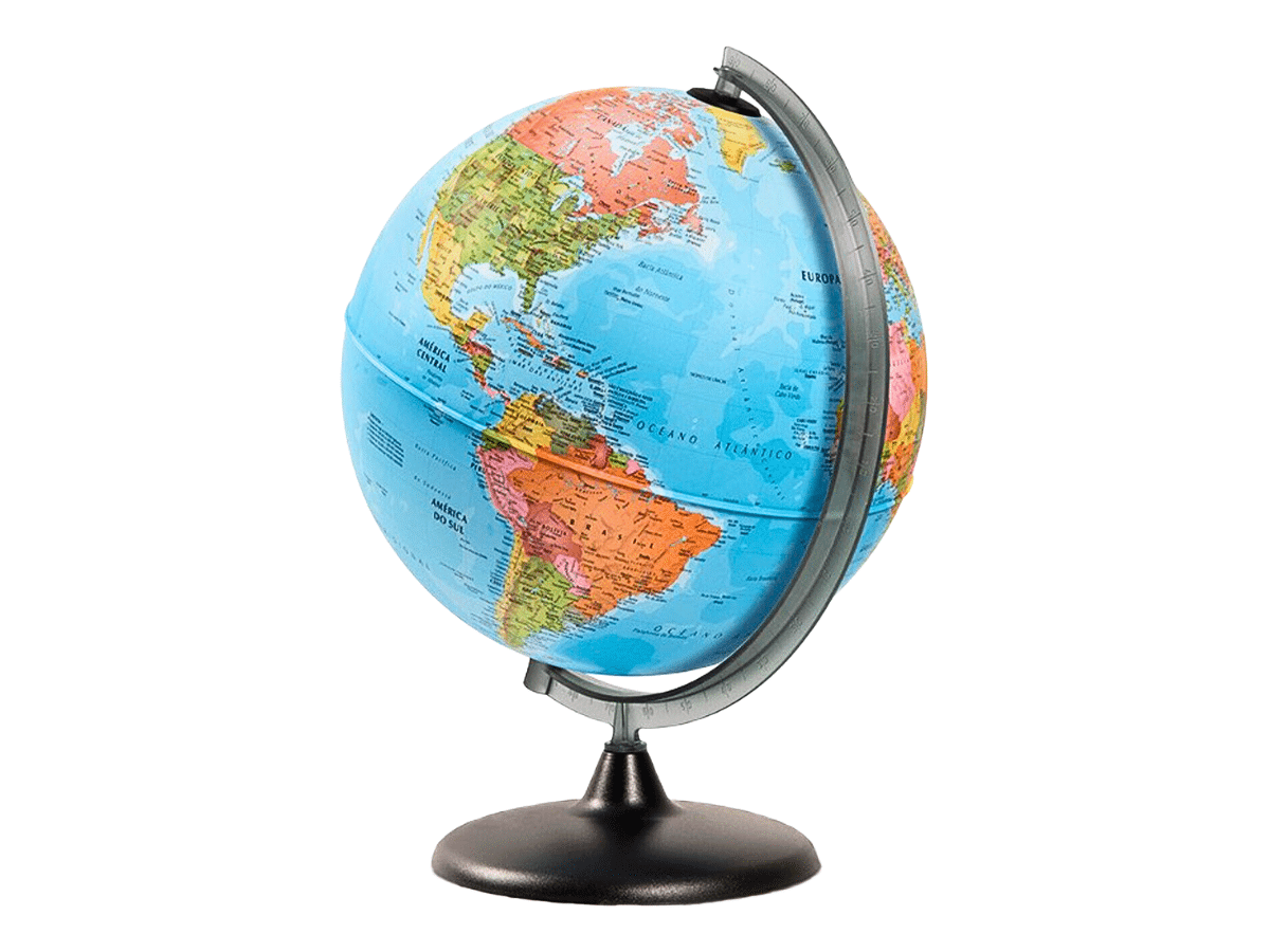 Globo Terráqueo Mapa 30 Cm Tecnodidattica Modelo Corallo Certificado - 1401