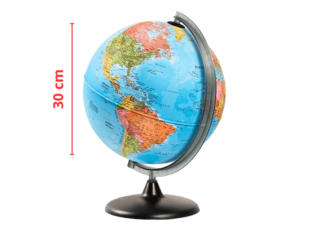 Globo Terráqueo Mapa 30 Cm Tecnodidattica Modelo Corallo Certificado - 1401