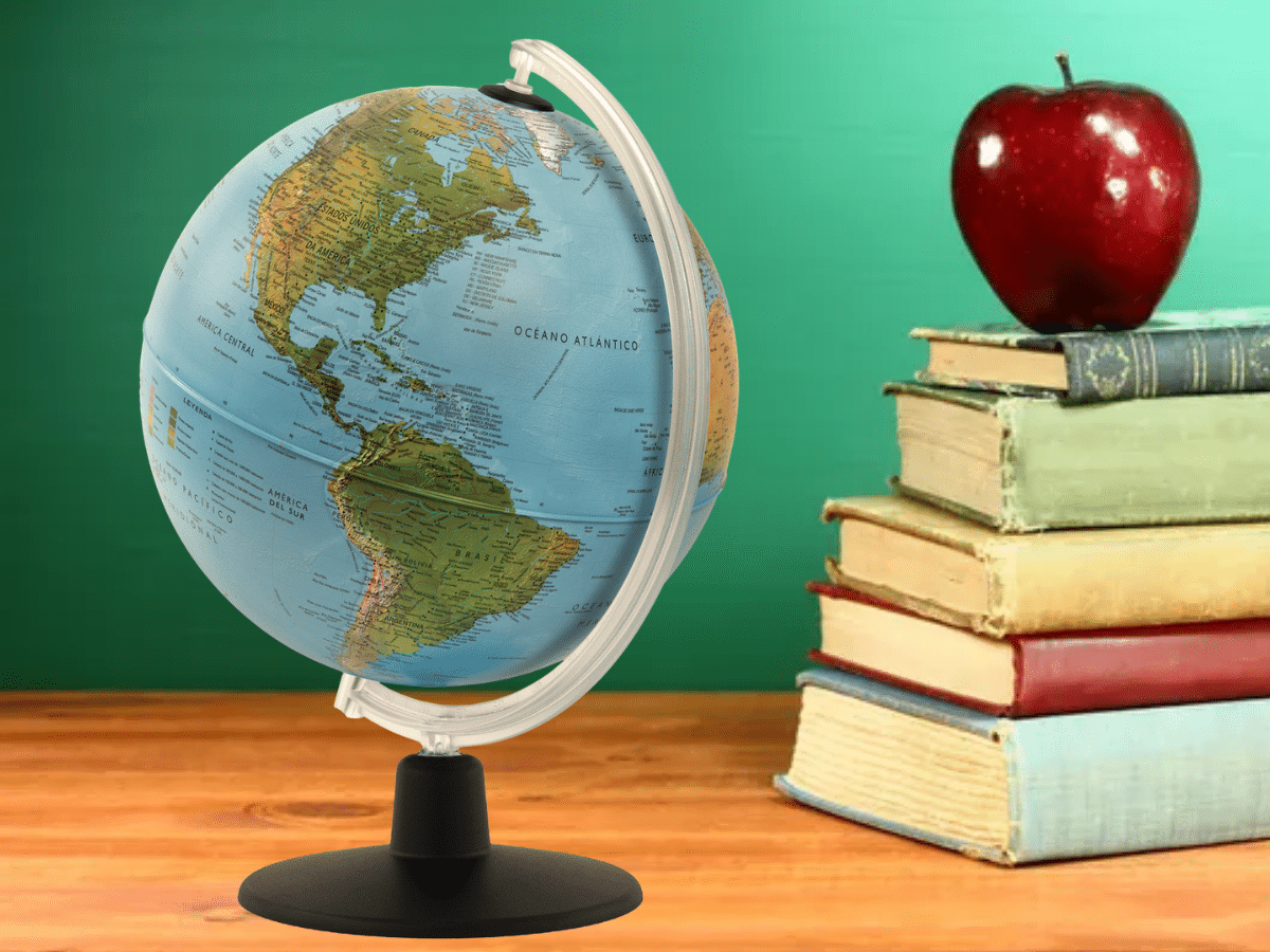 Globo Terráqueo con Realidad Aumentada y Luz LED – 25 cm, Certificado Tecnodidattica