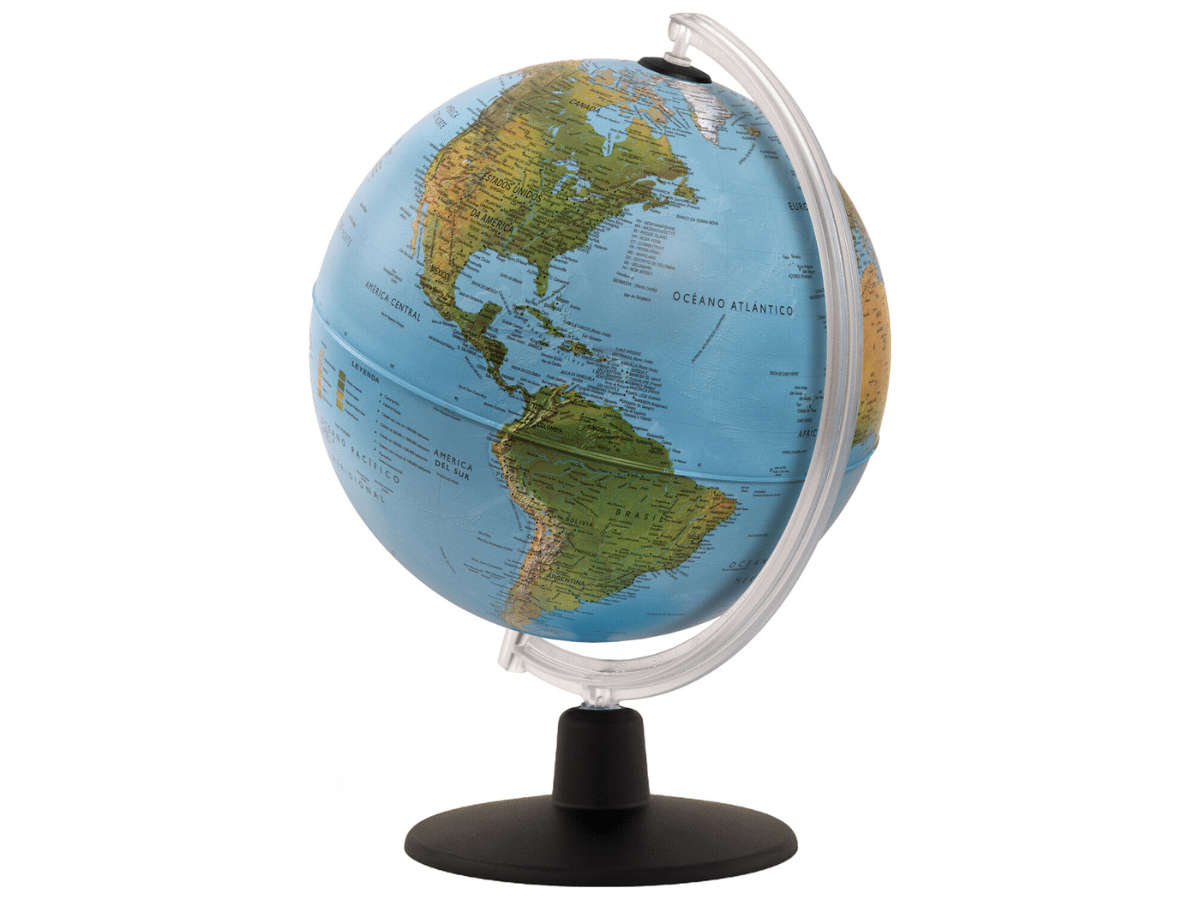 Globo Terráqueo con Realidad Aumentada y Luz LED – 25 cm, Certificado Tecnodidattica