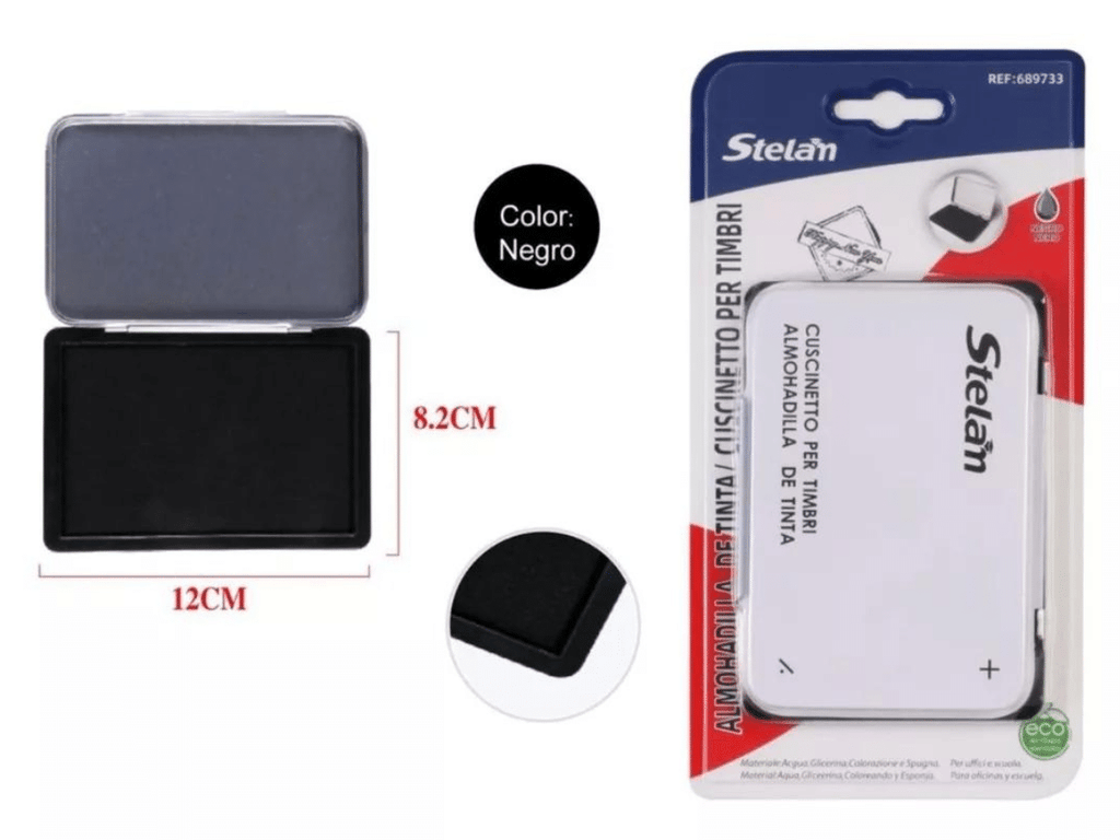 Huéllero De Almohadilla Color Negro Para Timbres Tampón