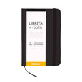 Libreta de Notas A5 Negra Cosida Con Elástico - Papel Ivory De 100gr x 80 Hojas Adetec