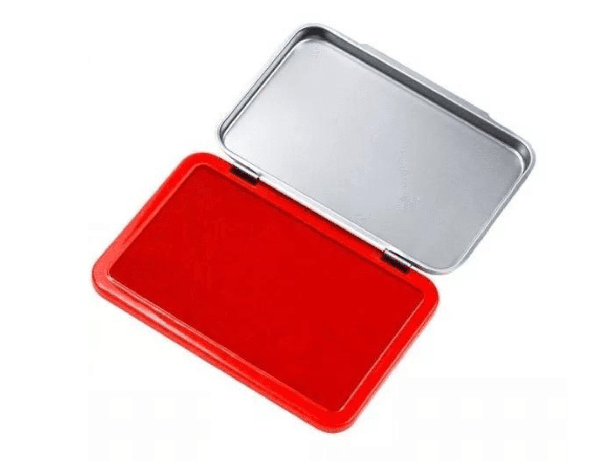 Huéllero De Almohadilla Color Rojo Para Timbres Tampón