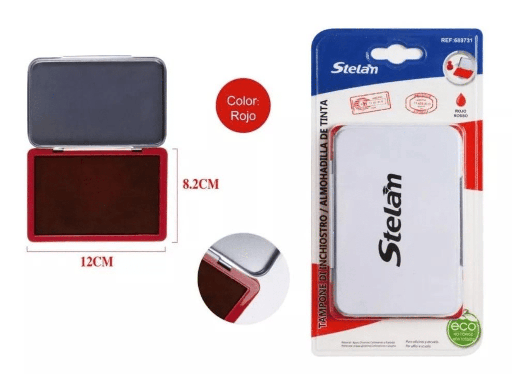 Huéllero De Almohadilla Color Rojo Para Timbres Tampón