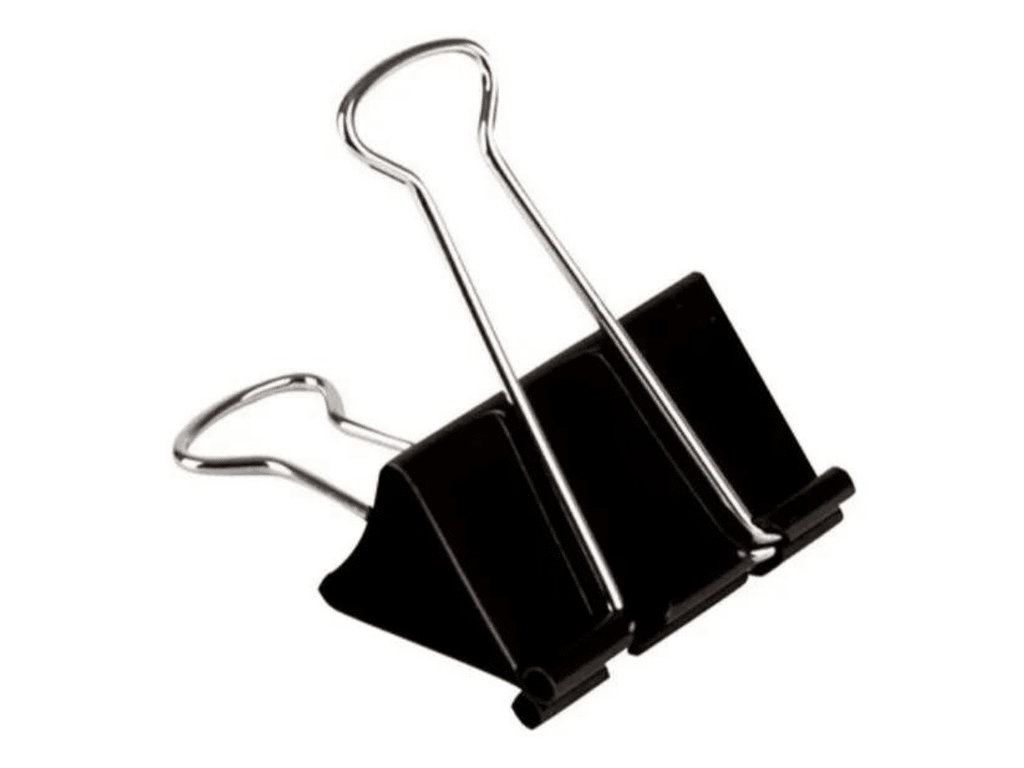 Pinzas Aprieta Papel De Metal Negro 2.5cm 8pzas