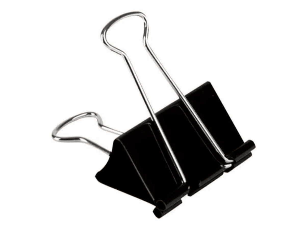 Pinzas Aprieta Papel De Metal Negro 2.5cm 8pzas