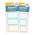 120 Etiquetas Para Cuadernos Escolares Mix Tricolores 35 x 70mm