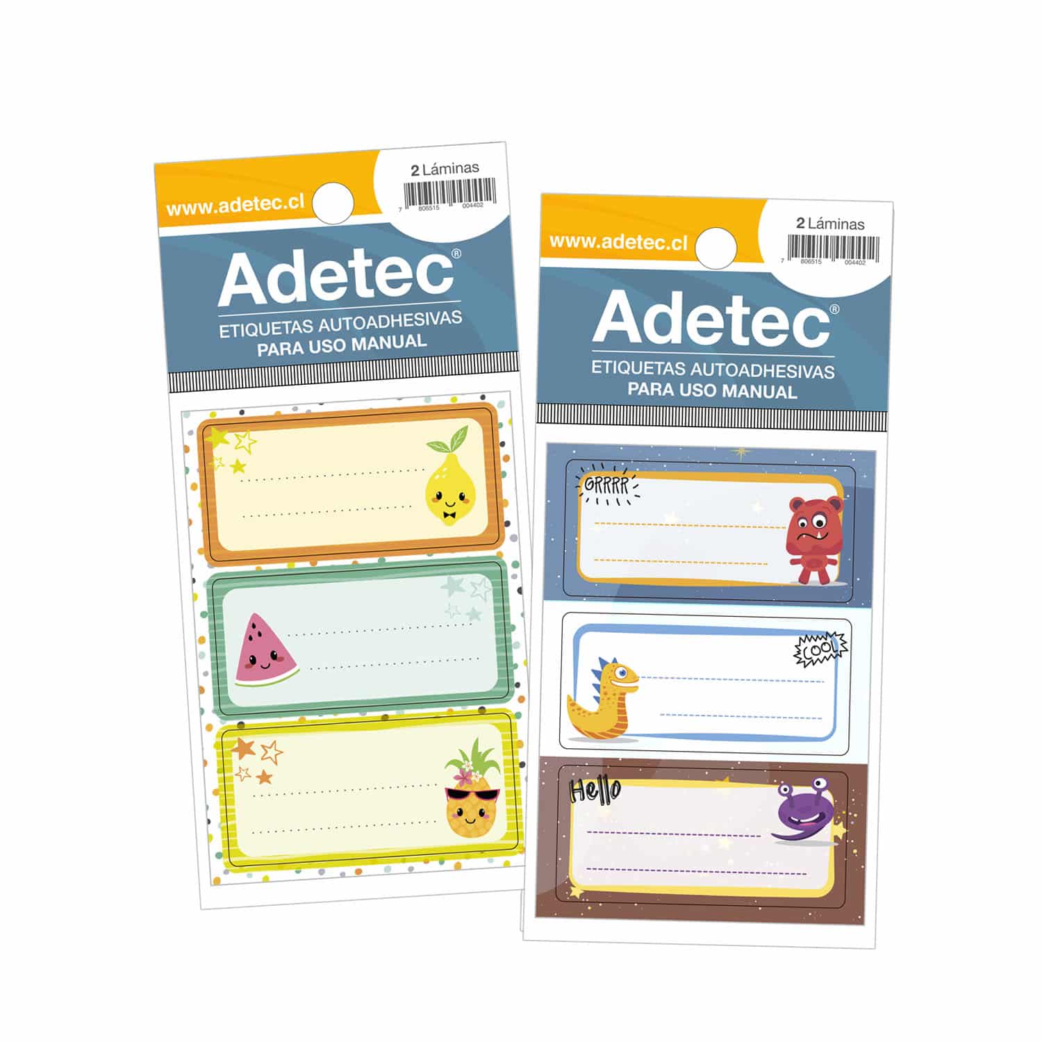 120 Etiquetas Para Cuadernos Escolar Infantil 35x70mm