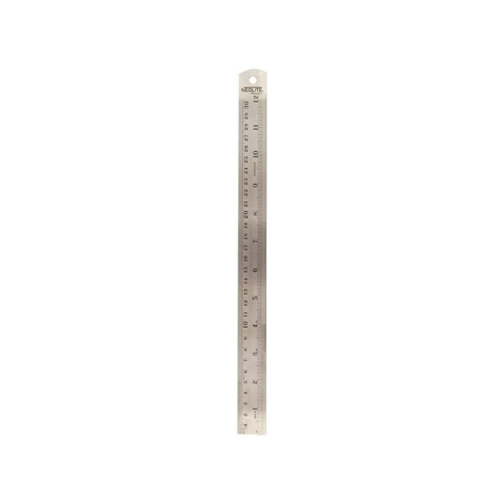 Regla Metálica 30cm Neolite Precisión, Alta Resistencia