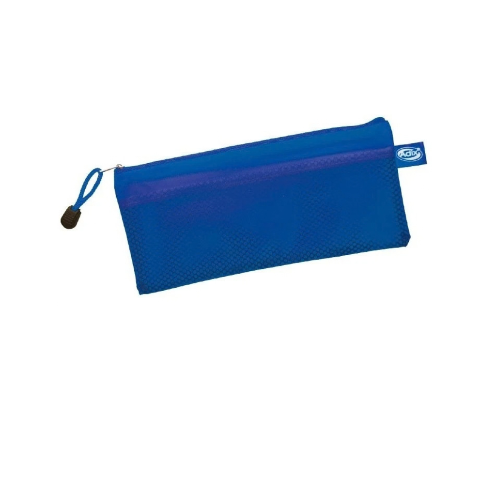 Estuche Escolar PVC Adix Azul 22x11cm 1 Compartimento