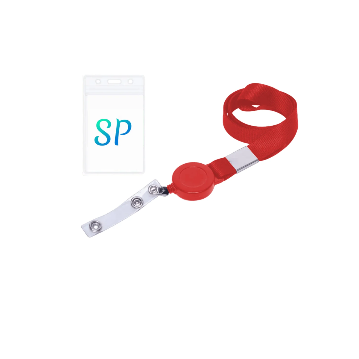Pack 5 Porta Credenciales Con Lanyard Retráctil 85 x 120 mm