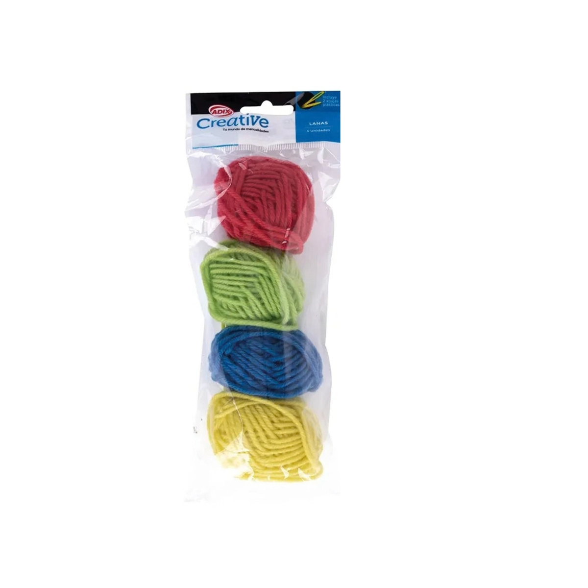 Ovillos de Lana Adix Pack 4ud + 2 Agujas