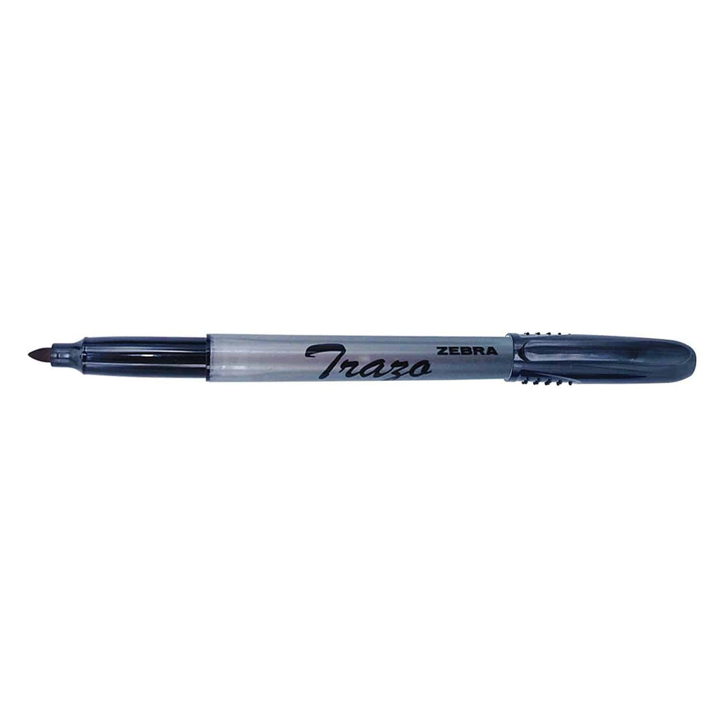 Marcador Permanente Punta Fina Negro Trazo 12 Plumones Zebra