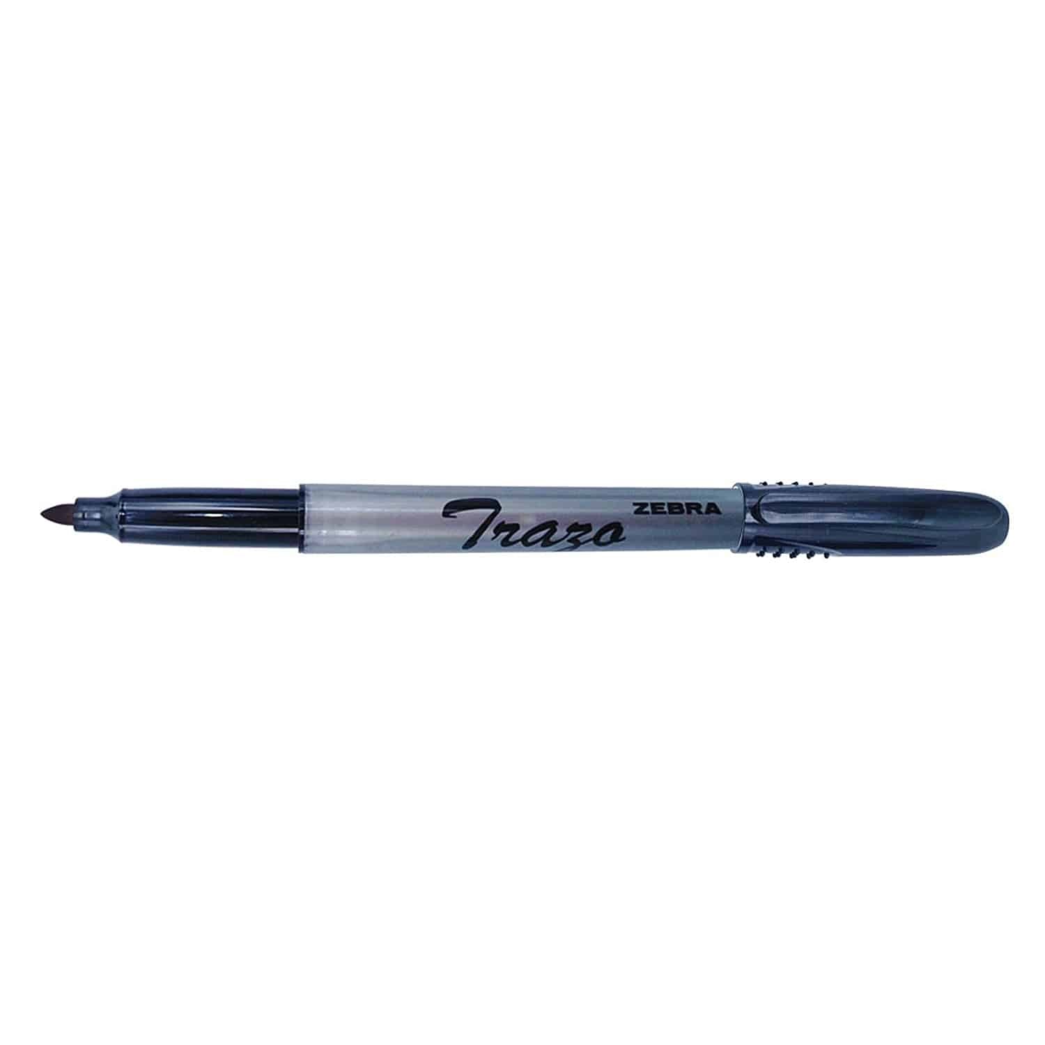 Marcador Permanente Punta Fina Negro Trazo 12 Plumones Zebra