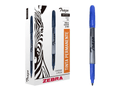 Marcador Permanente Trazo Punta Fina Azul 12 Plumones Zebra
