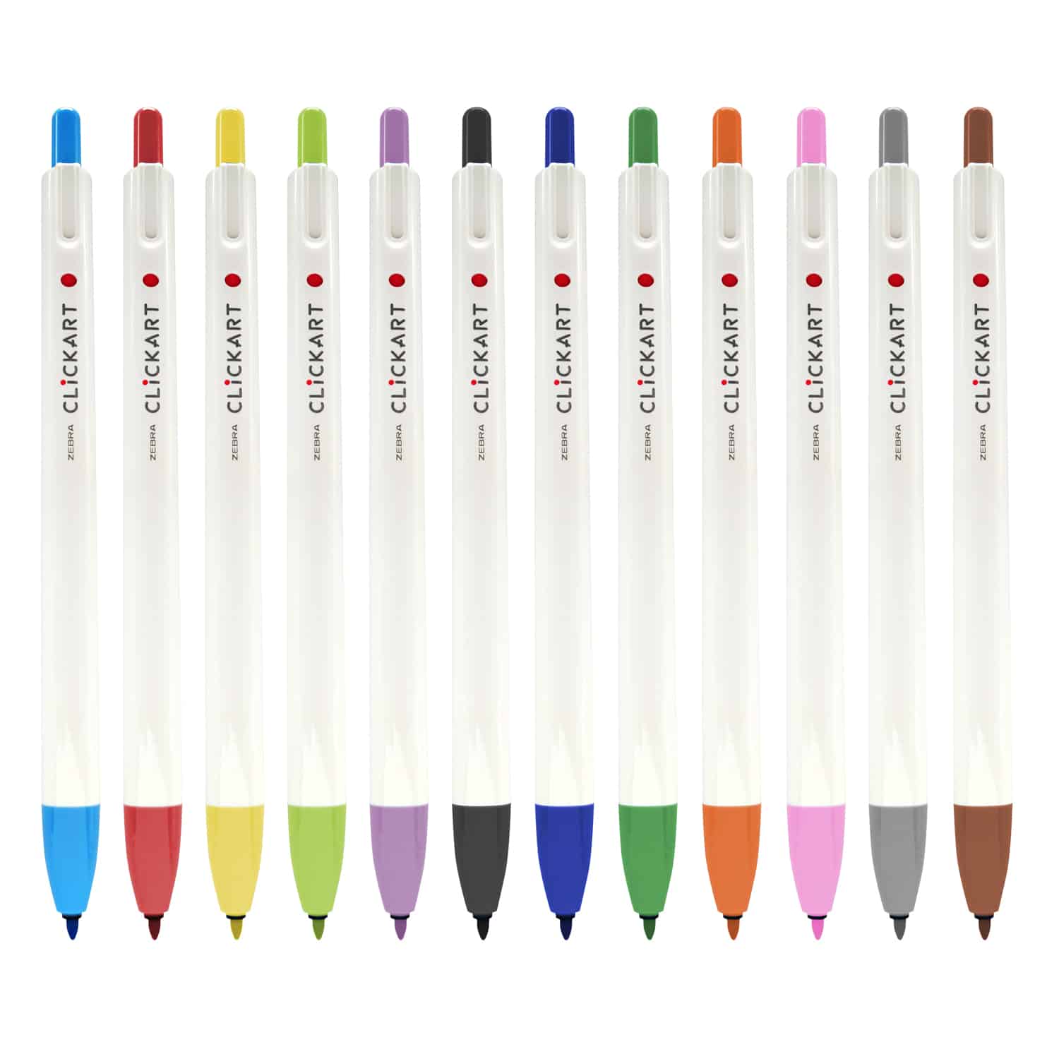 Marcador Retráctil Clickart Estuche 12 Piezas De 0.6 mm Zebra