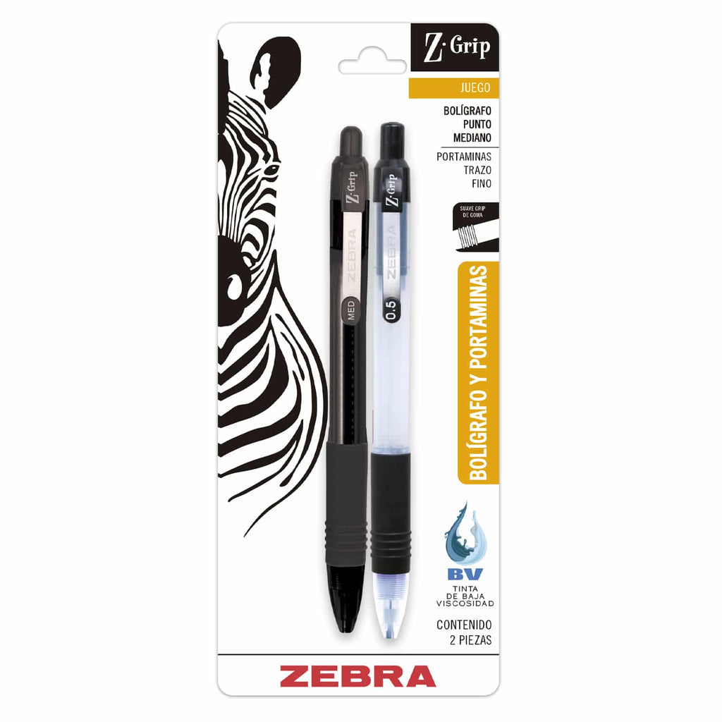 Set Bolígrafo De 1.0 mm Negro Y Portamina HB 0.5mm Z-grip Zebra