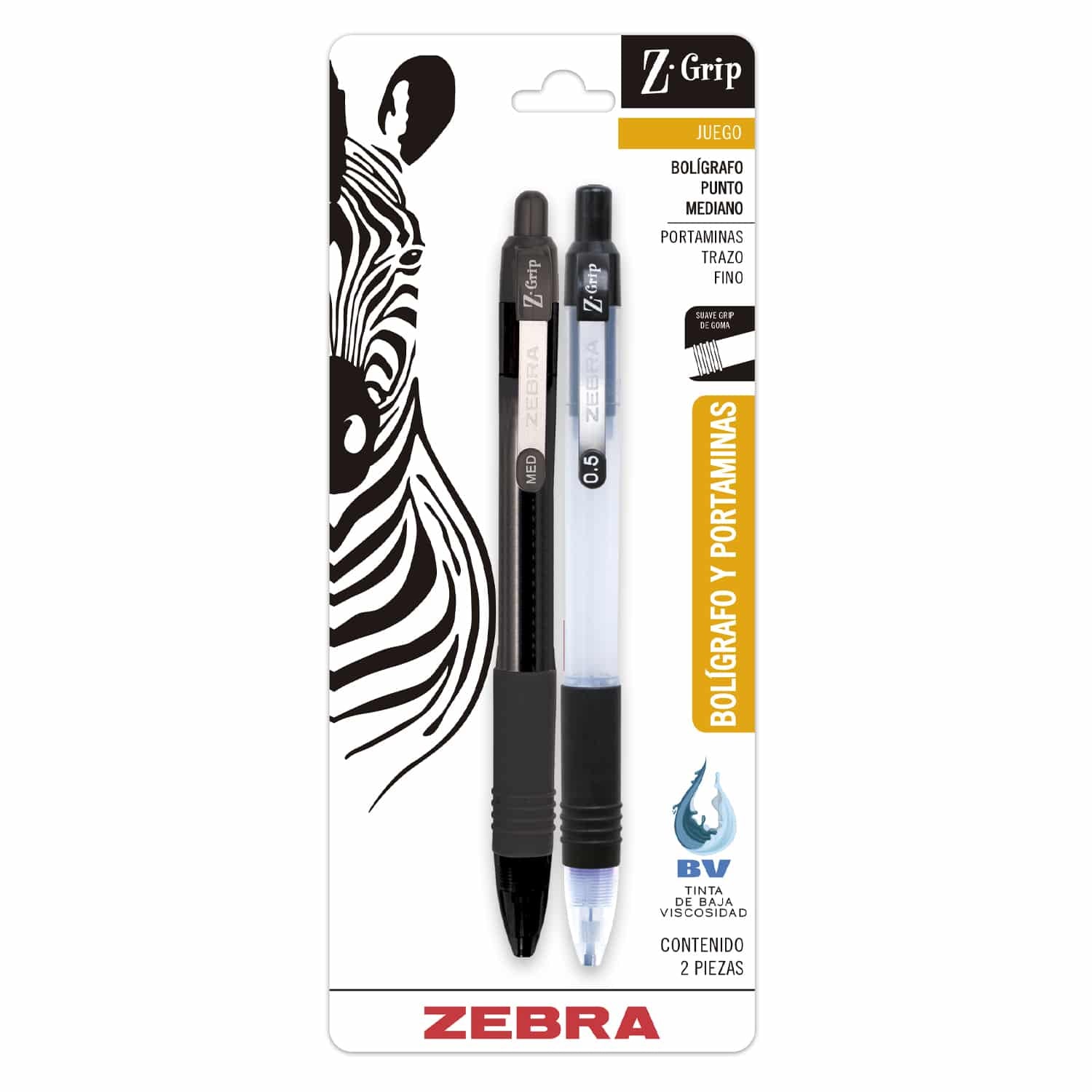Set Bolígrafo De 1.0 mm Negro Y Portamina HB 0.5mm Z-grip Zebra