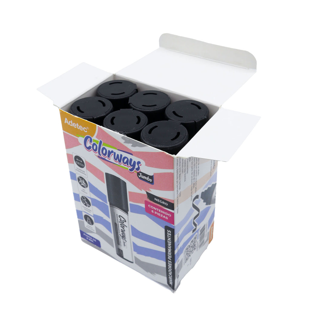 Marcador Permanente Jumbo Adetec Punta Gruesa