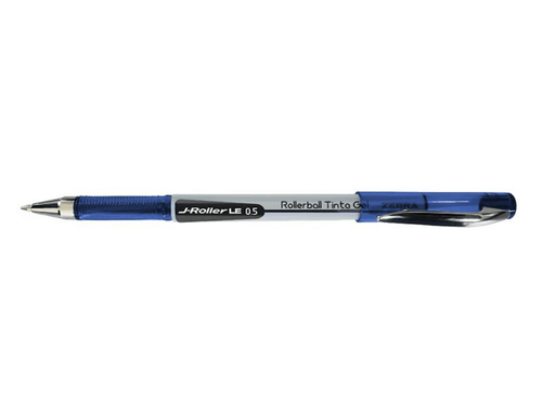Blister 2 Bolígrafos De Gel Negro y Azul Acero Inoxidable 0.7mm Zebra