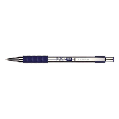 Bolígrafo Rollerball De Gel Color Azul Retráctil De Aluminio Zebra 0.7 mm