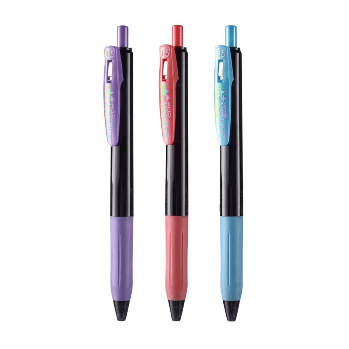 Bolígrafos Fino 0.5mm Sarasa Clip Tinta Gel Colores Pasteles 3 Und Retráctil Zebra