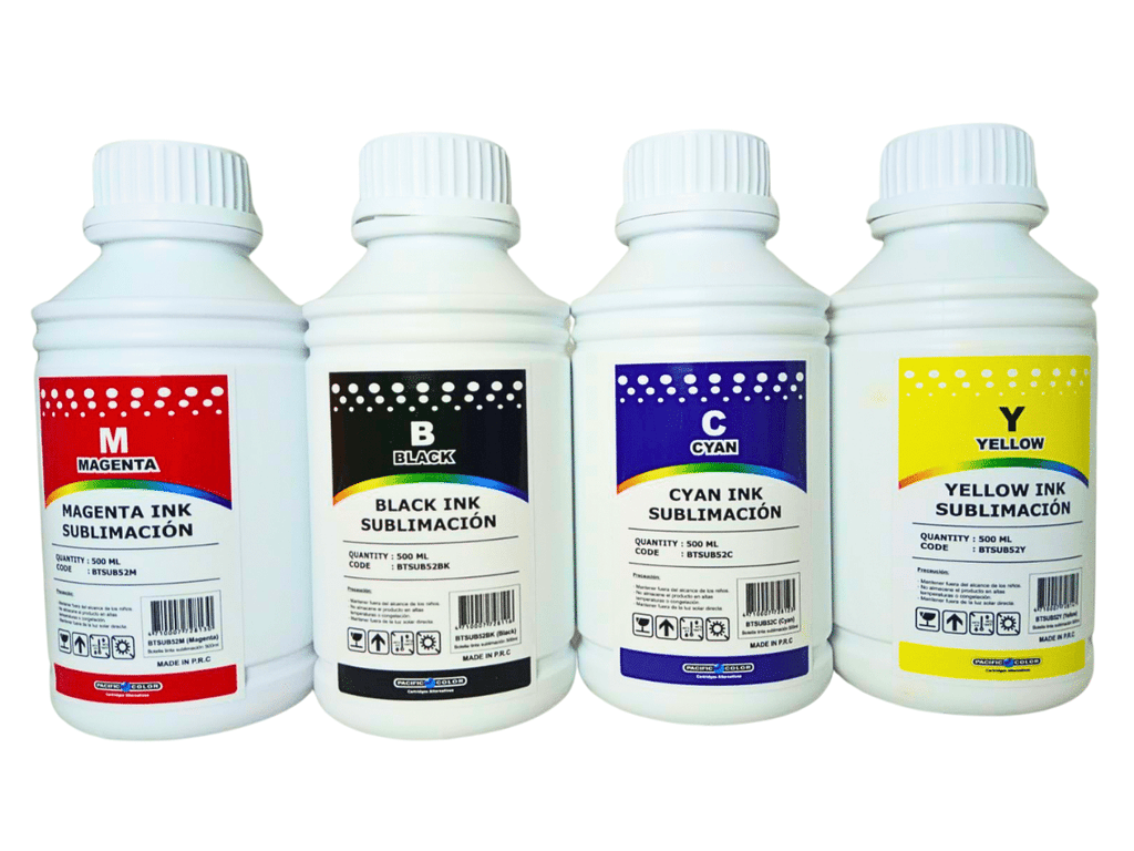 Pack 4 Tintas Para Sublimación Premium 500ml (4 Colores)