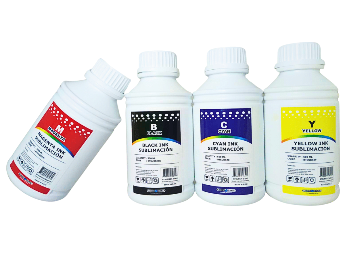 Pack 4 Tintas Para Sublimación Premium 500ml (4 Colores)