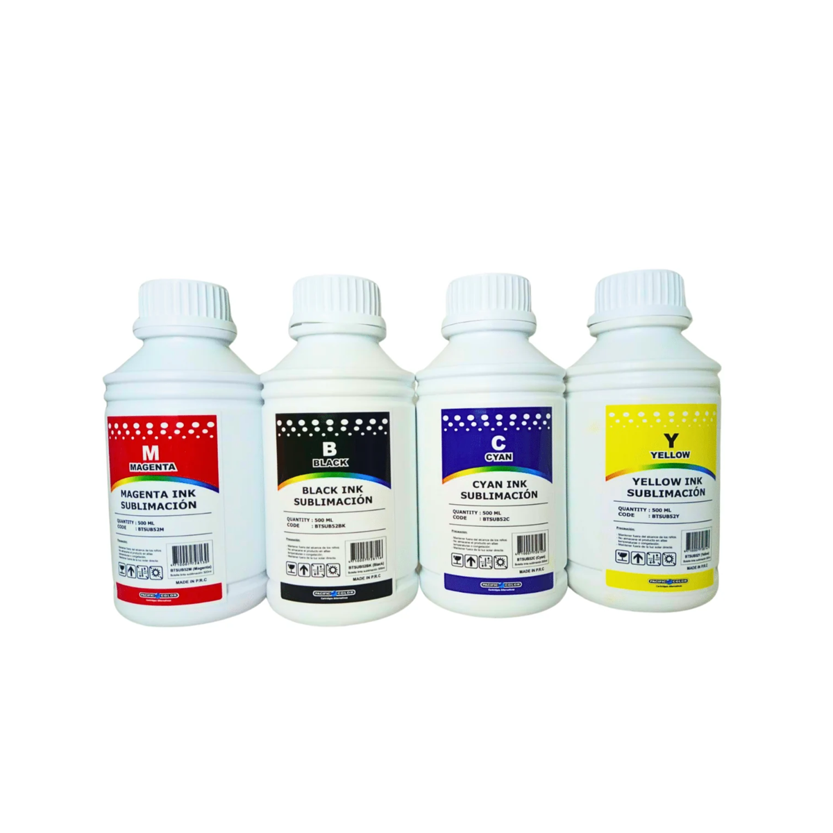 Pack 4 Tintas Para Sublimación Premium 500ml (4 Colores)