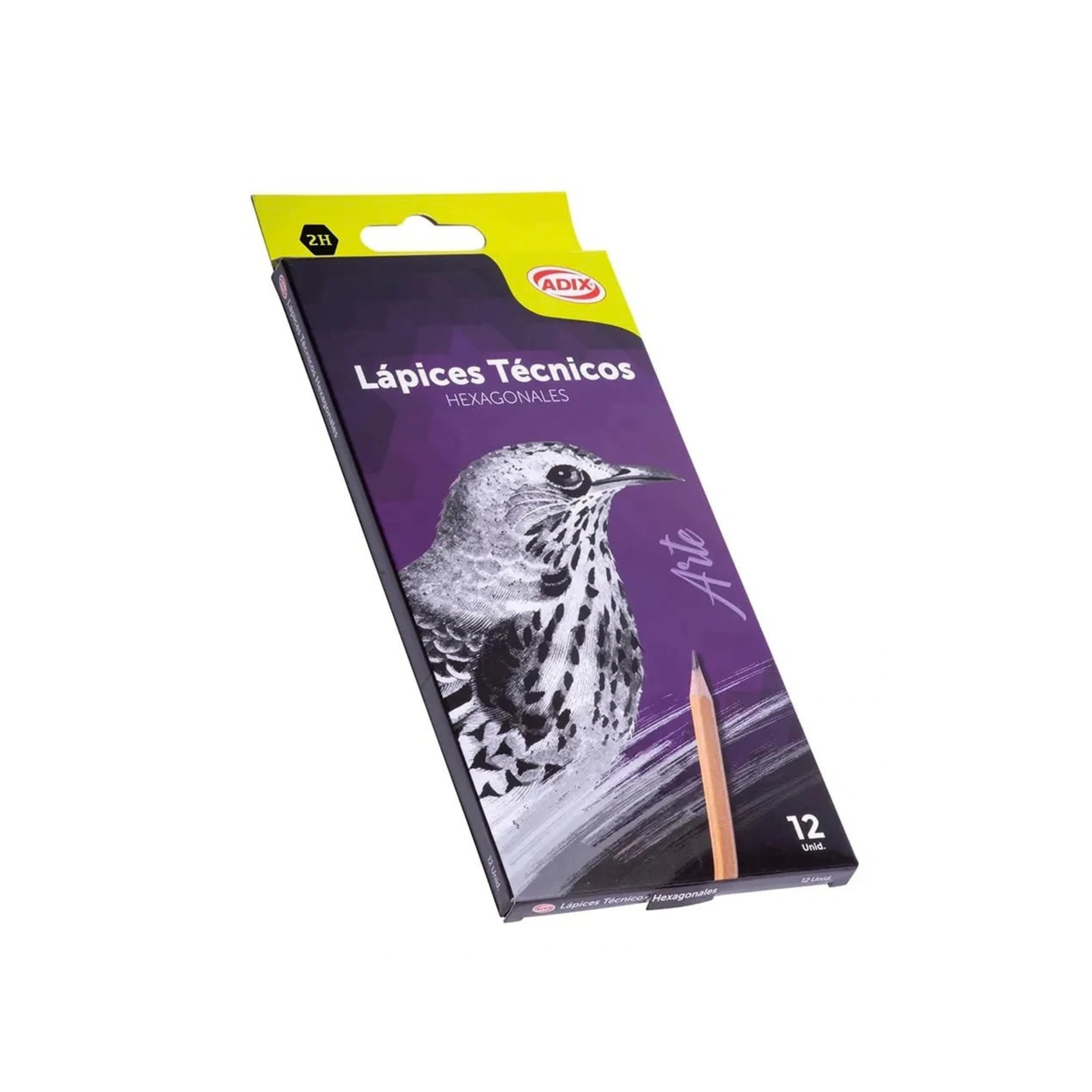 Lápiz Técnico Hexagonal 2H Adix Línea Fina Precisa